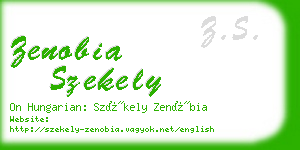 zenobia szekely business card